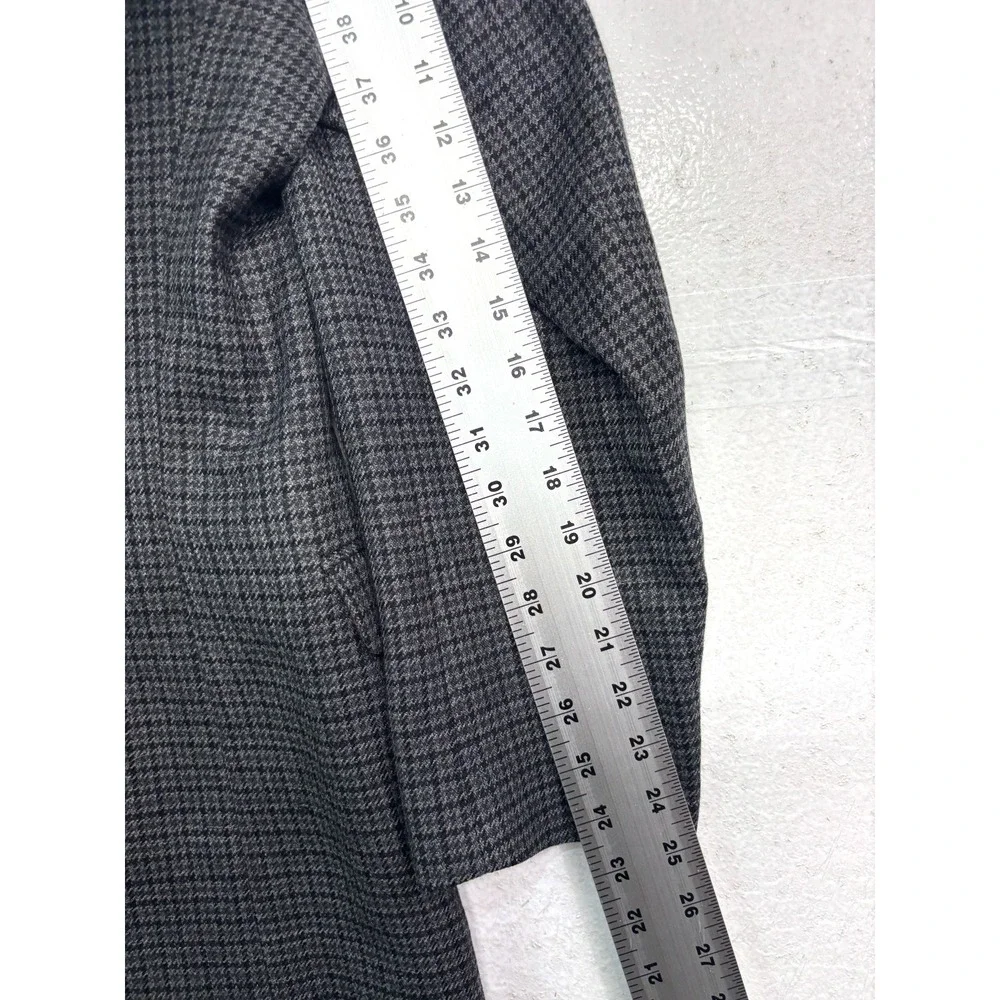 Ralph Lauren 40R‎ Gray Houndstooth Blazer Jacket Sport Suit Coat Flannel Wool